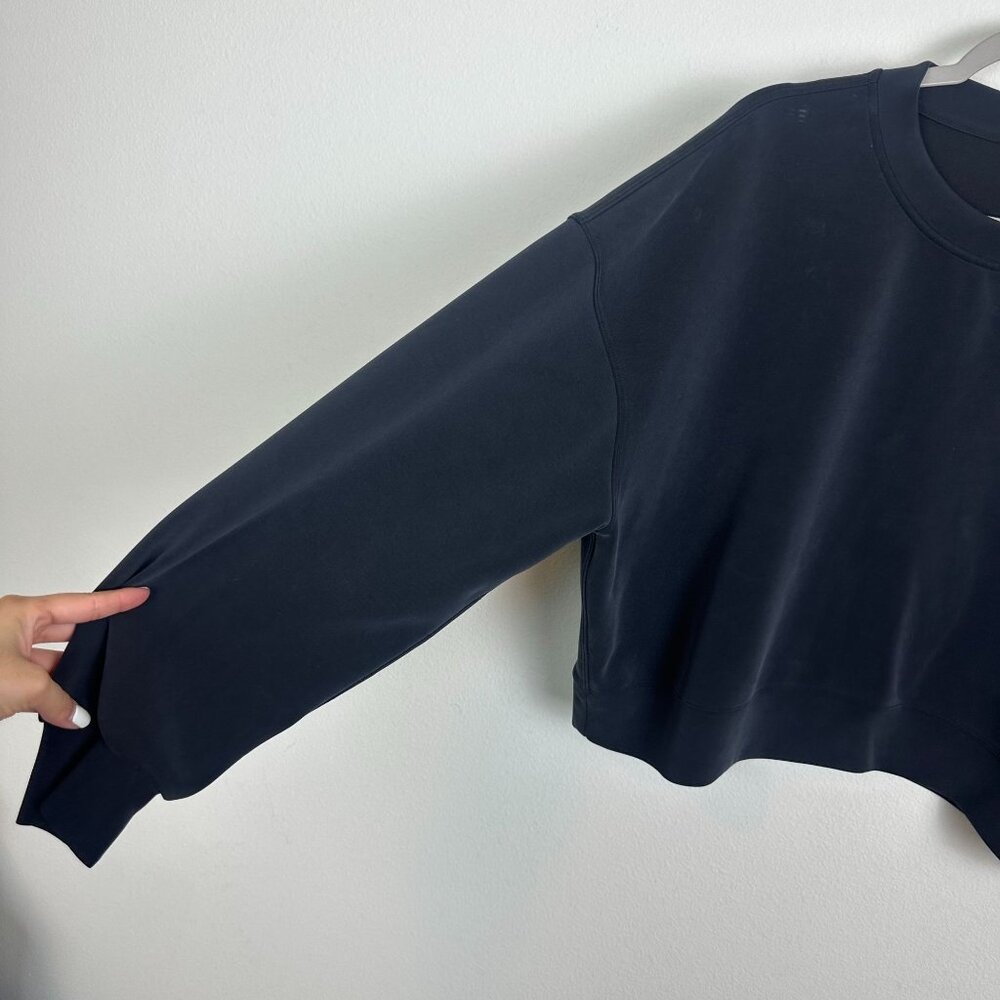 Lululemon Perfectly Oversized Cropped Crew French Terry 12 Athleisure Athletic S - Picture 3 of 7
